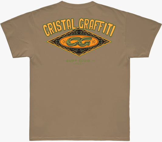Camiseta Cristal Graffiti - Caqui - Surf Club