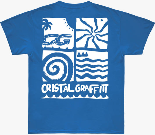 Camiseta Cristal Graffiti - Azul - Estações