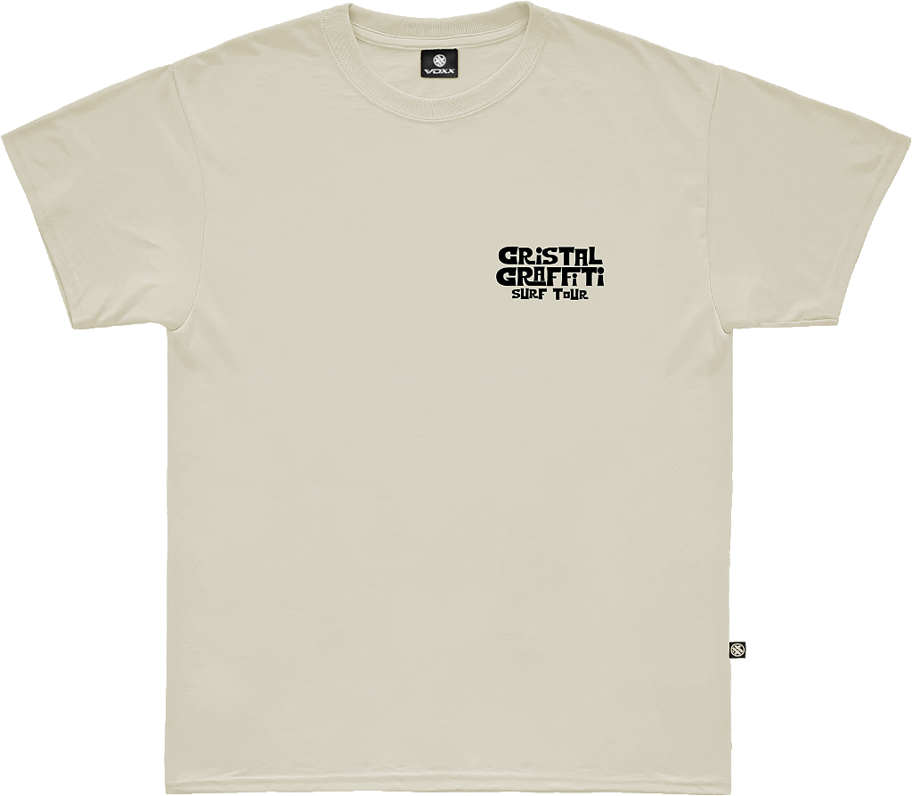 Camiseta Cristal Graffiti- Off White - Surfwear Bus Tour