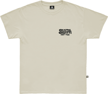 Camiseta Cristal Graffiti- Off White - Surfwear Bus Tour