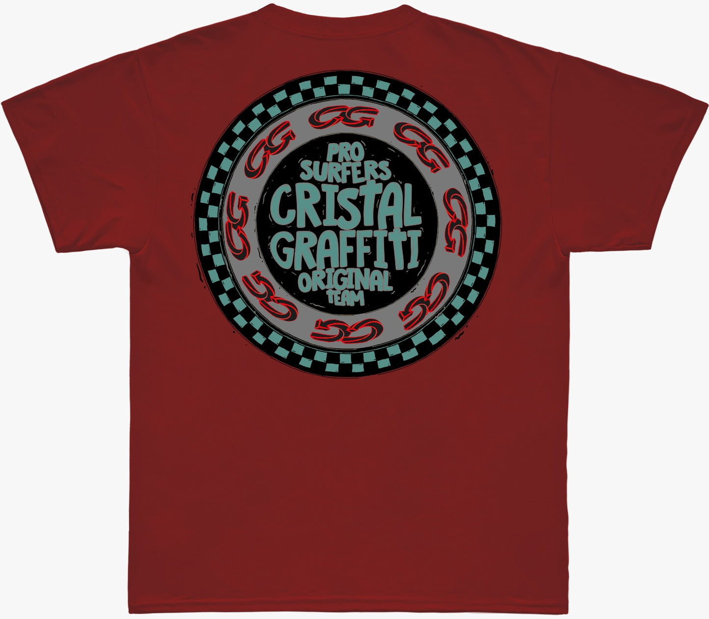 Camiseta Cristal Graffiti - Vermelho - Pro Surfers