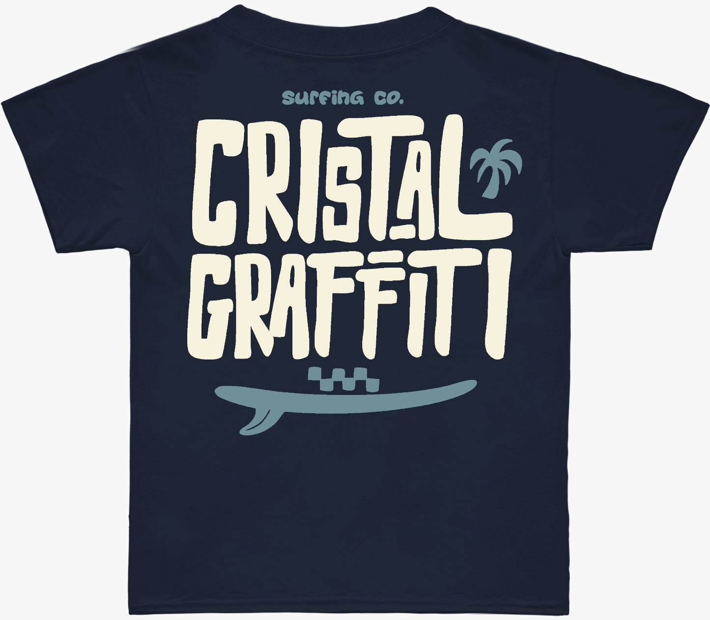 Camiseta Cristal Graffiti - Azul Marinho - Surfing Infantil