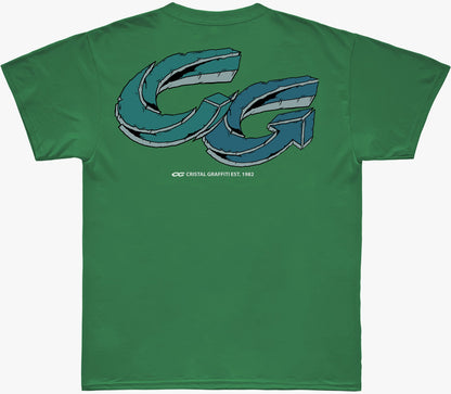 Camiseta Cristal Graffiti - Verde - Grafite de Aço