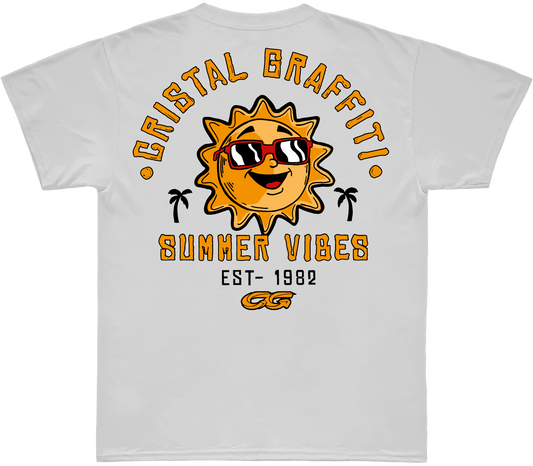 Camiseta Cristal Graffitii - Branca - Summer Vibes
