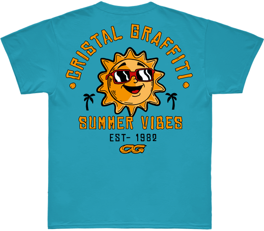 Camiseta Cristal Graffiti - Azul - Summer Vibes