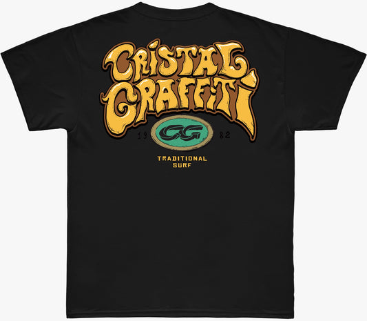 Camiseta Cristal Graffiti - Preta - Traditional - Oversized
