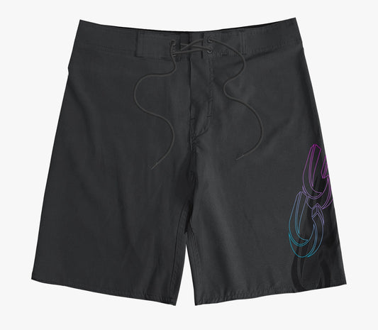 Boardshort Cristal Graffiti - Cinza - Colorful