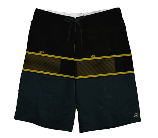 Boardshort Cristal Graffiti - Yellow Stripes