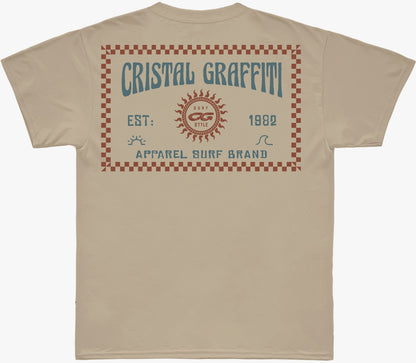 Camiseta Cristal Graffiti - Surf 1982 - Bege
