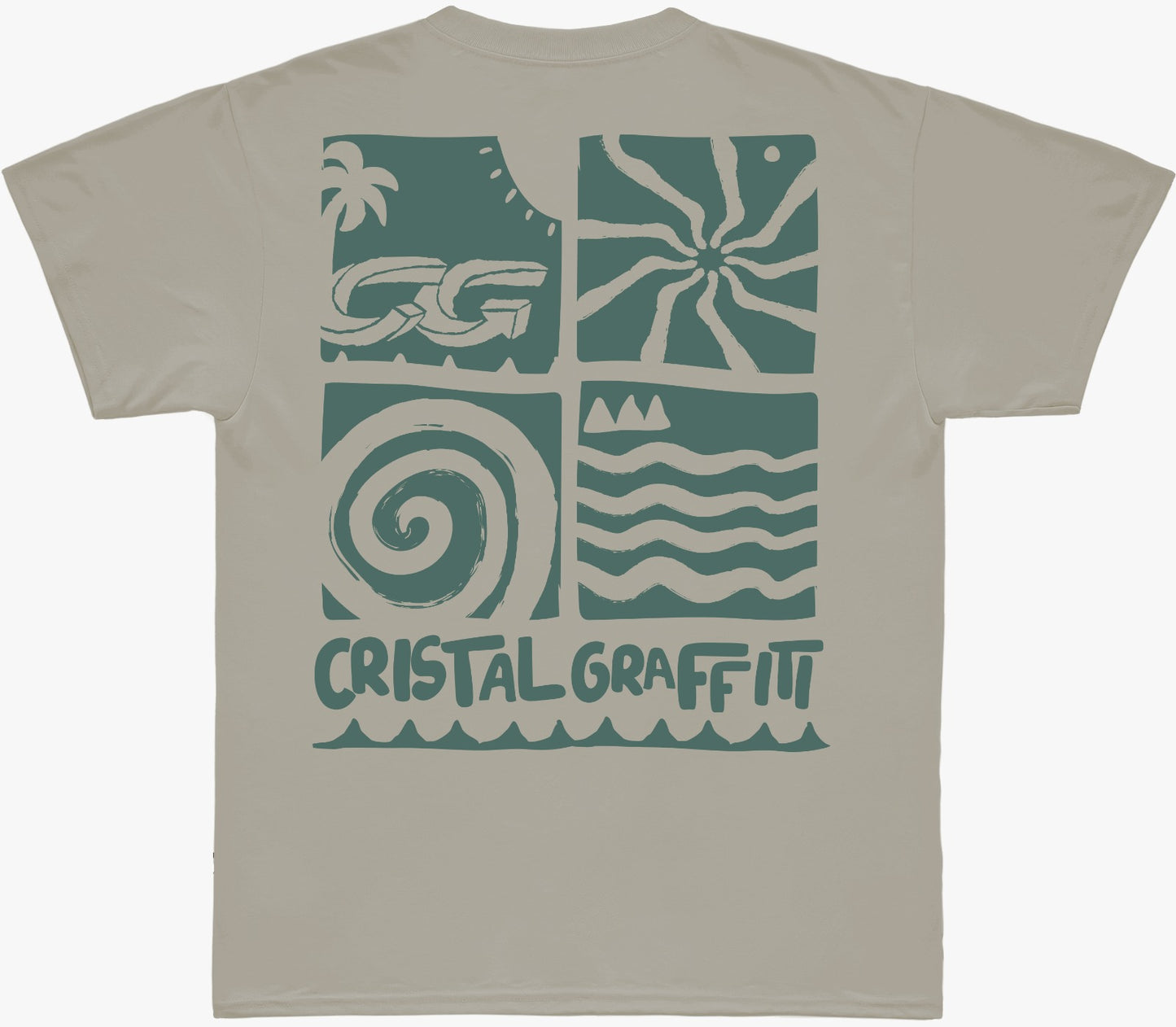 Camiseta Cristal Graffiti - Bege - Estações
