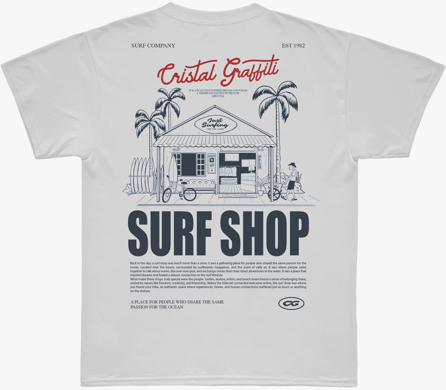 Camiseta Cristal Graffiti  - Branca - Shop