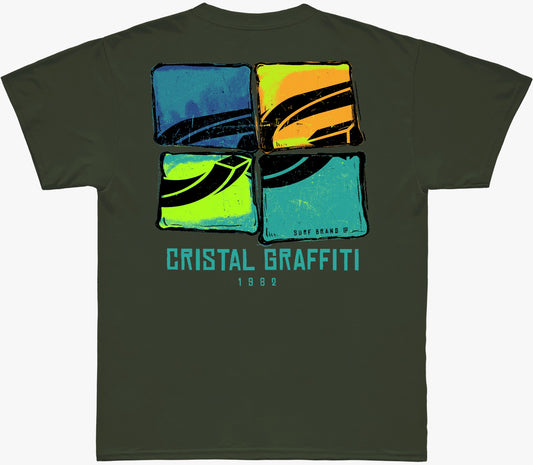 Camiseta Cristal Graffiti - Verde - Quatro Elementos