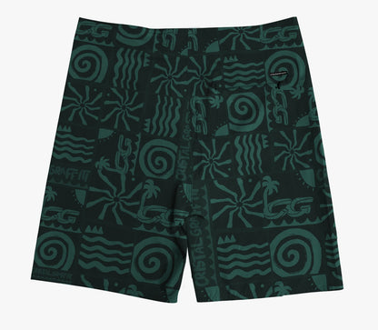 Boardshort Cristal Graffiti - Verde - Surf