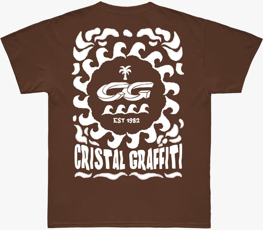 Camiseta Cristal Graffiti - Marrom - 1982
