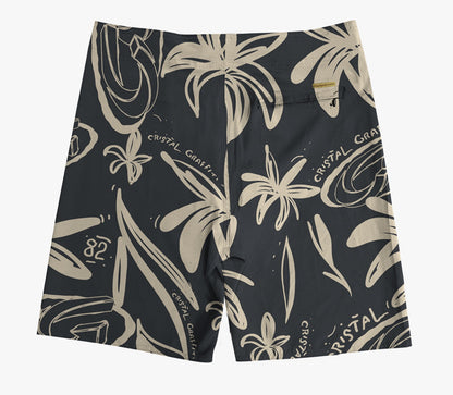 Boardshort Cristal Graffiti - Cinza - Flower