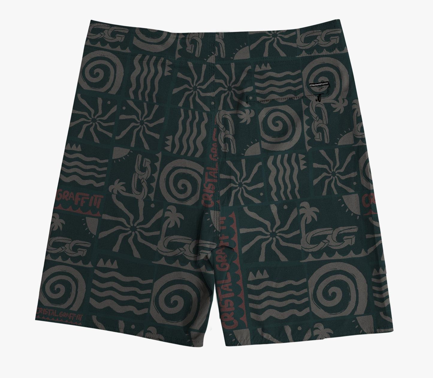 Boardshort Cristal Graffiti - Azul - Surf