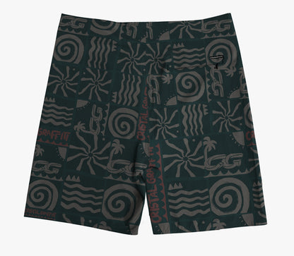 Boardshort Cristal Graffiti - Azul - Surf