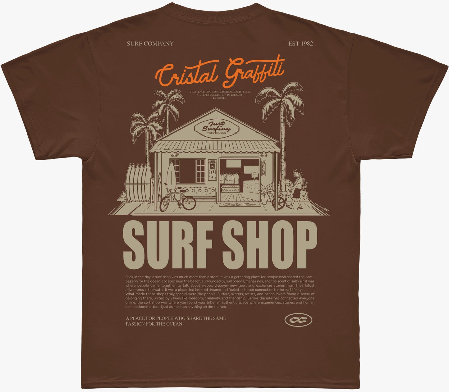 Camiseta Cristal Graffiti  - Marrom - Shop