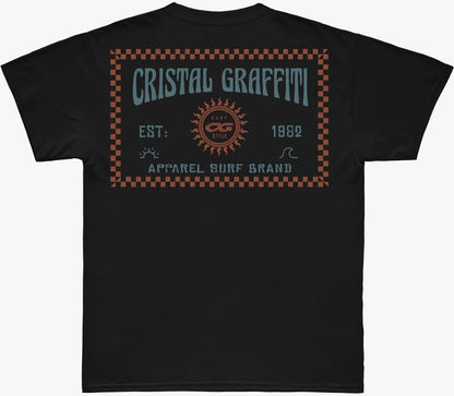 Camiseta Cristal Graffiti - Surf 1982 - Preto