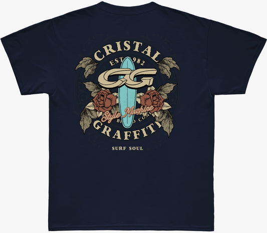 Camiseta Cristal Graffiti - Azul Marinho - Soul