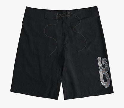 Boardshort Cristal Graffiti - Preta - Bordada