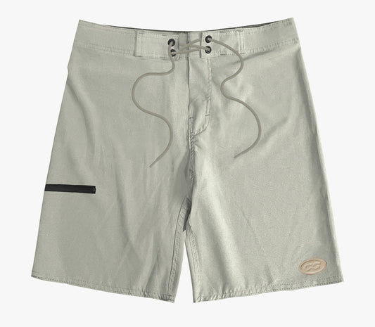 Boardshort Cristal Graffiti - Bege - Medalhão