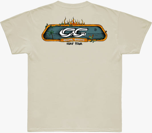 Camiseta Cristal Graffiti - Bege - Surfwear Surf Tour