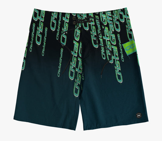 Boardshort Cristal Graffiti - Preto e Verde - The Matrix