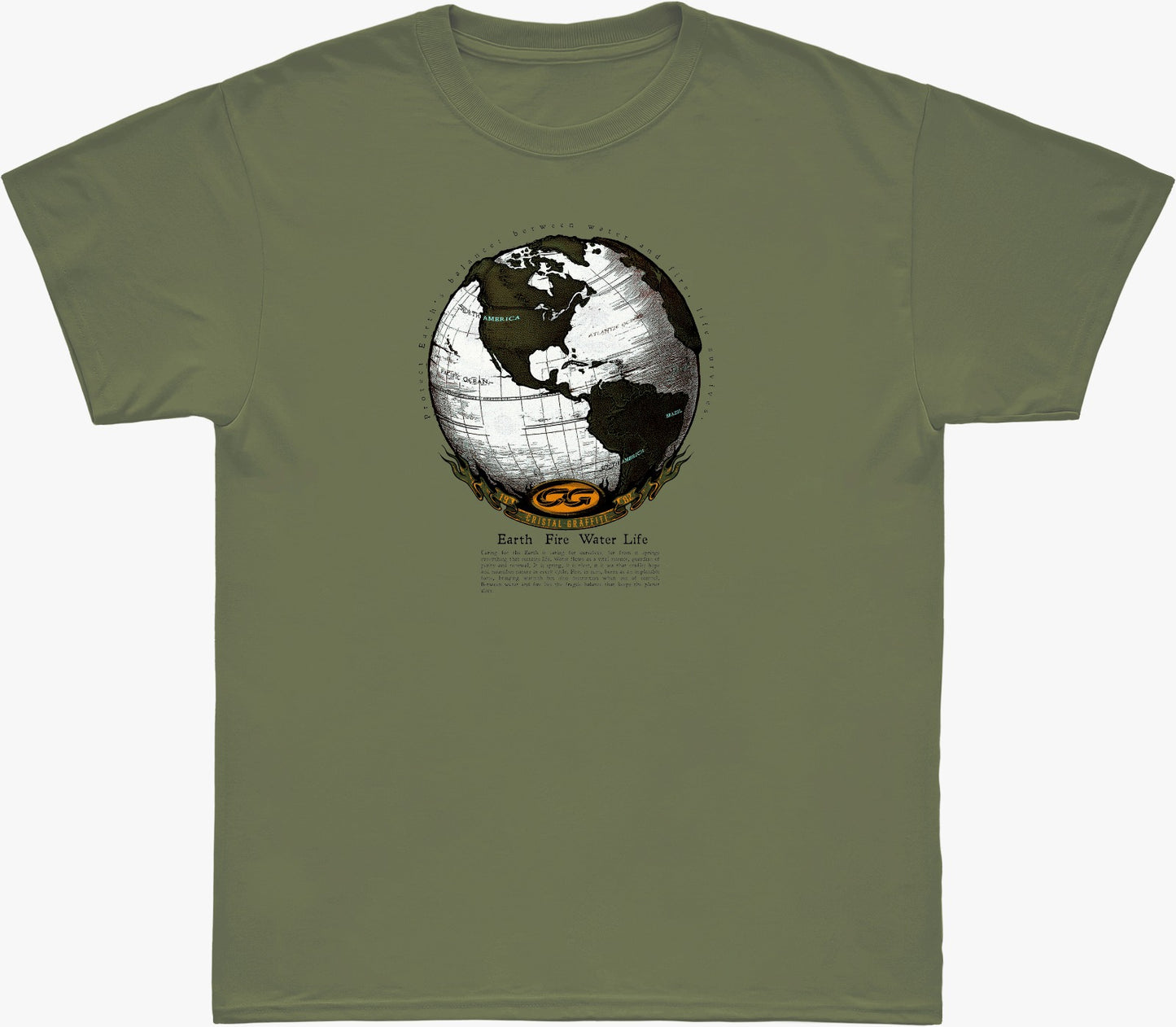 Camiseta Cristal Graffiti - Verde - Interactive Technology - Oversized