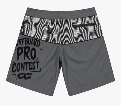 Boardshort Cristal Graffiti - Cinza Claro - Wave Pro