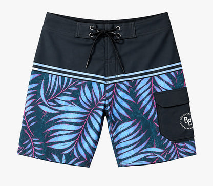 Boardshort Cristal Graffiti - Cinza e Roxo - Tropical Sand