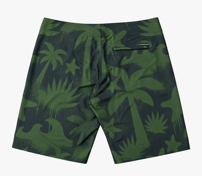 Boardshort Cristal Graffiti - Verde - Jungle Camo