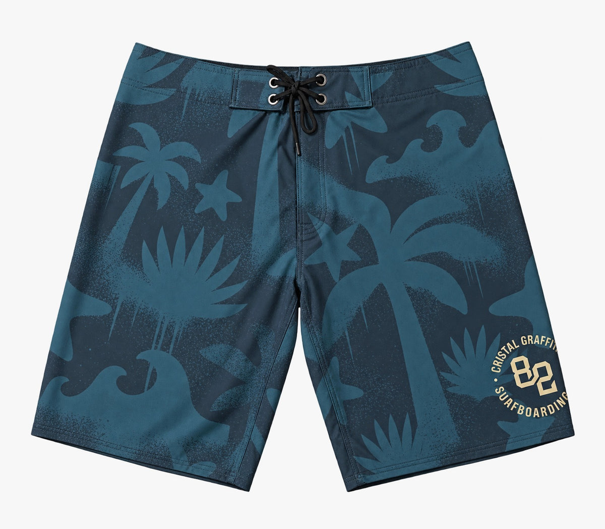 Boardshort Cristal Graffiti - Azul - Jungle Camo