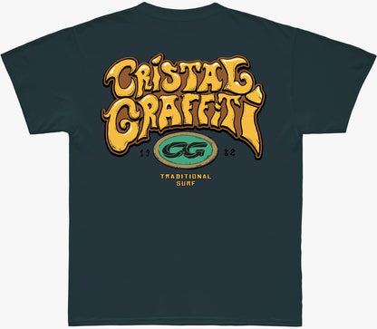Camiseta Cristal Graffiti - Verde - Traditional - Oversized