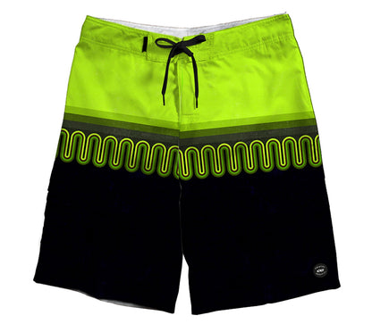 Boardshort  Cristal Graffiti - Neon and black