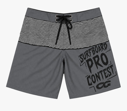 Boardshort Cristal Graffiti - Cinza Claro - Wave Pro