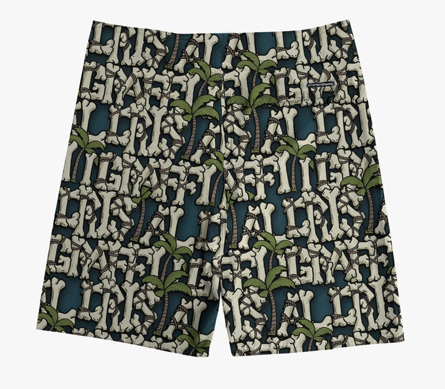 Boardshort Cristal Graffiti - Cinza - Skull 2.0