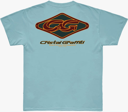 Camiseta Cristal Graffiti  - Azul Claro - Performance