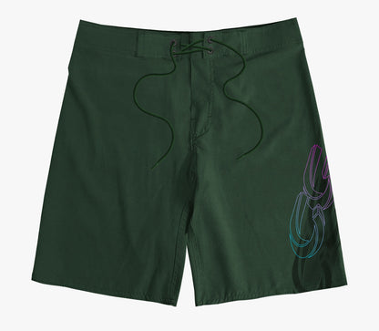 Boardshort Cristal Graffiti - Verde - Colorful