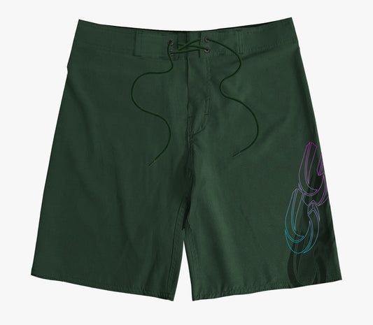 Boardshort Cristal Graffiti - Verde - Colorful