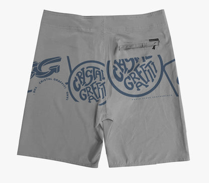Boardshort Cristal Graffiti - Cinza - Eclipse CG