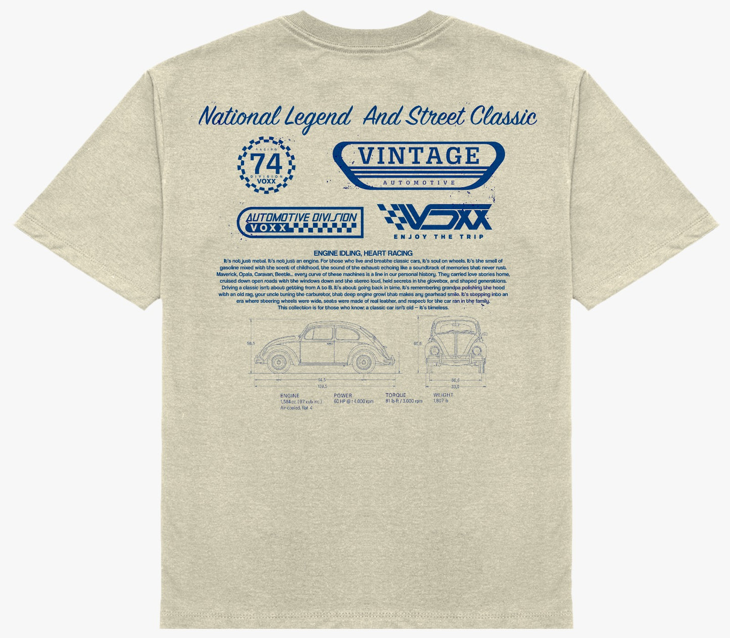 Camiseta oversized Voxx - Off White - National Beetle