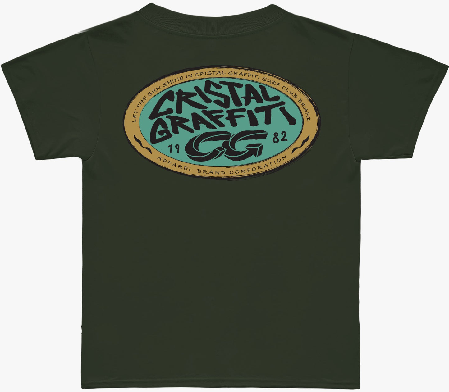 Camiseta Cristal Graffiti - Verde Musgo - Cristal Infantil