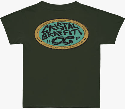 Camiseta Cristal Graffiti - Verde Musgo - Cristal Infantil