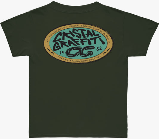 Camiseta Cristal Graffiti - Verde Musgo - Cristal Infantil