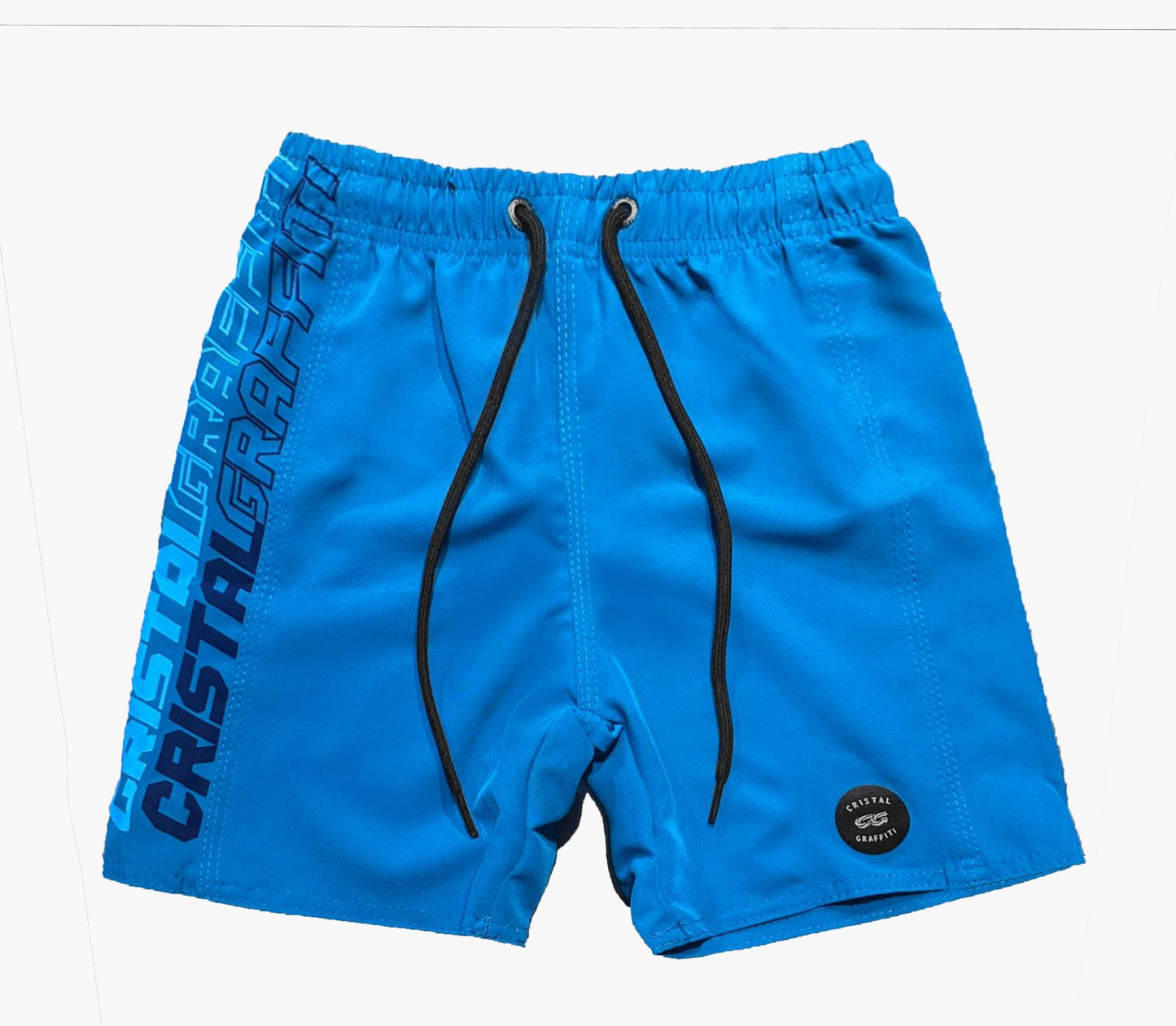 Short Elastico Cristal Graffiti - Azul - Infantil