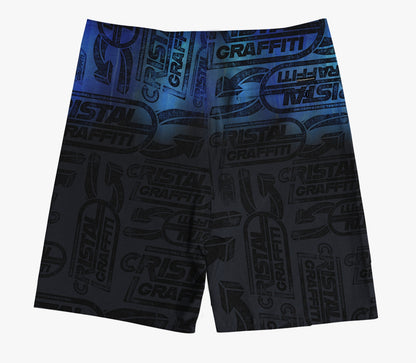 Boardshort Cristal Graffiti - Azul - Midnight Print