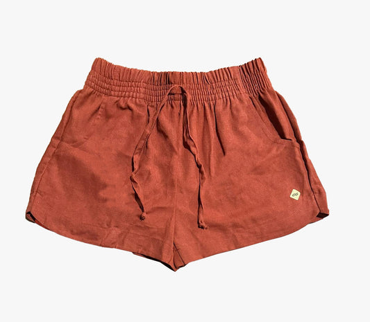 Short Linho Feminino - Terracota
