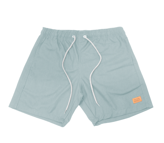 Short Linho Cristal graffiti - Azul Claro