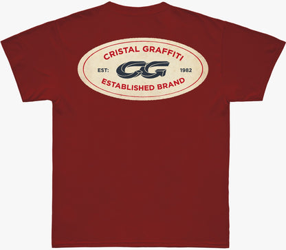 Camiseta Cristal Graffiti  - Vermelha  - Established Oval